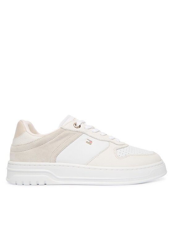 Tommy Hilfiger Sneakers Th Sporty Cupsole Tumbled Ltr FW0FW09024 Écru