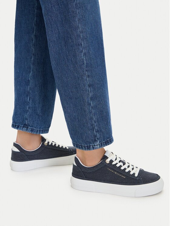 Tommy Hilfiger Teniși Th Foxing Platform Washed Canvas FW0FW09172