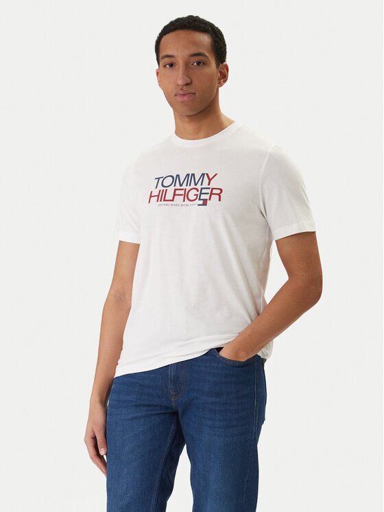Tommy Hilfiger Tricou Brand Love Big Text MW0MW42369 Regular Fit