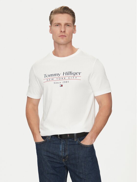 Tommy Hilfiger Tricou Center Stack MW0MW38621 Regular Fit