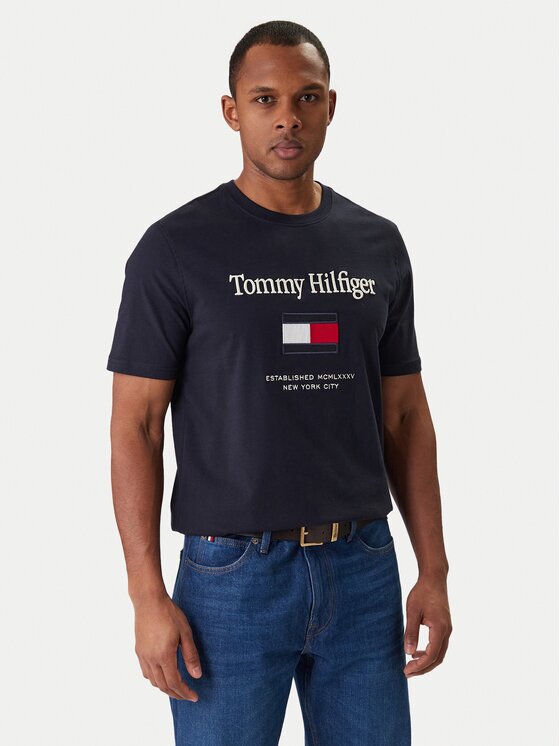 Tommy Hilfiger Tricou Embro Flag MW0MW42736 Regular Fit