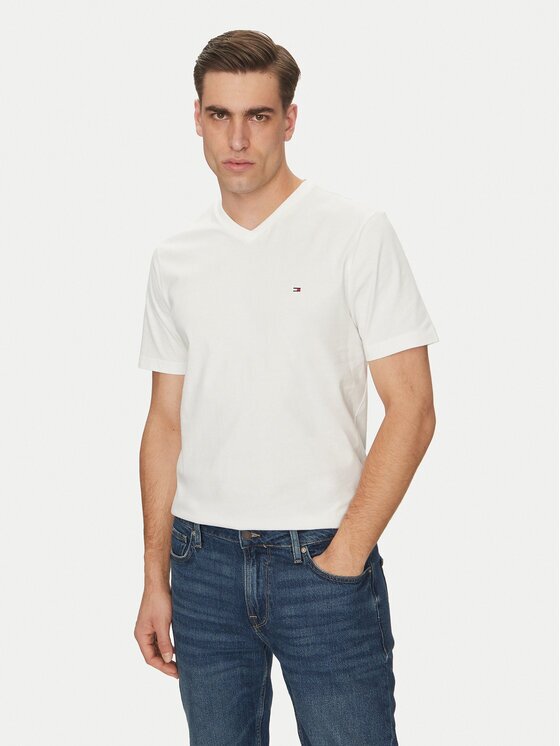 Tommy Hilfiger Tricou Essential V-Neck Tee MW0MW39249 Regular Fit