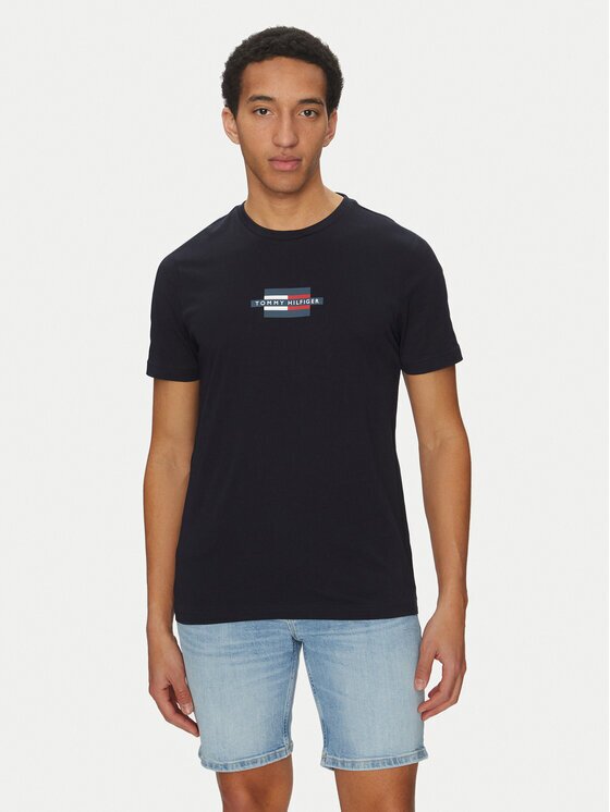 Tommy Hilfiger Tricou Flag Box MW0MW38636 Regular Fit