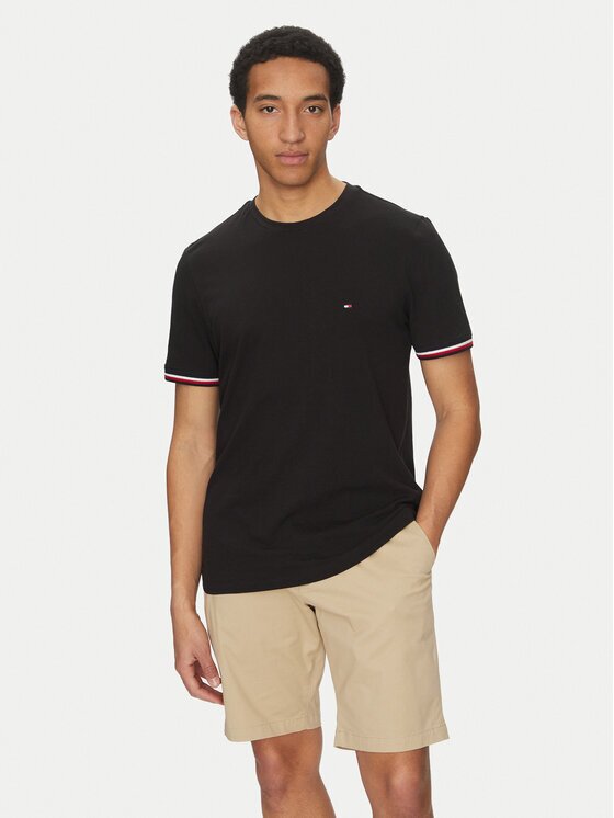 Tommy Hilfiger Tricou Global Stripe MW0MW38630 Regular Fit