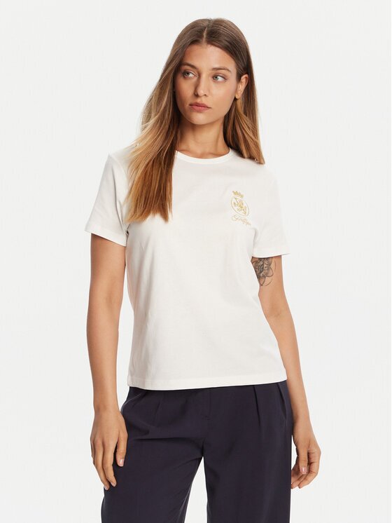 Tommy Hilfiger Tricou Gold Crest WW0WW46153 Regular Fit