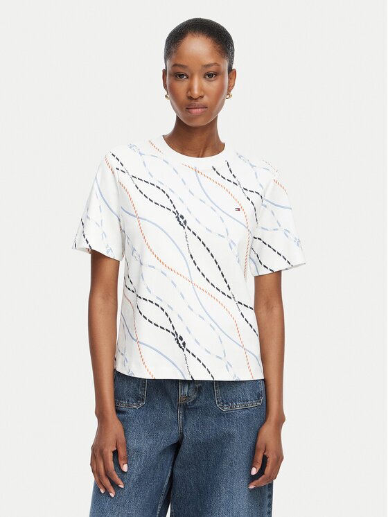 Tommy Hilfiger Tricou Interlock WW0WW49646 Boxy Fit