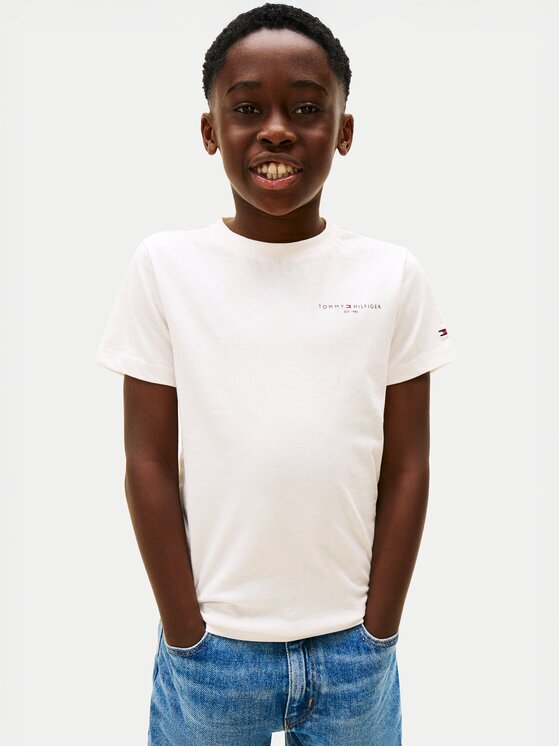 Tommy Hilfiger Tricou Mini Corp KS0KS00661 Écru Regular Fit