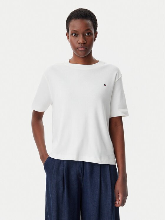 Tommy Hilfiger Tricou Modern Cody WW0WW46158 Écru Relaxed Fit