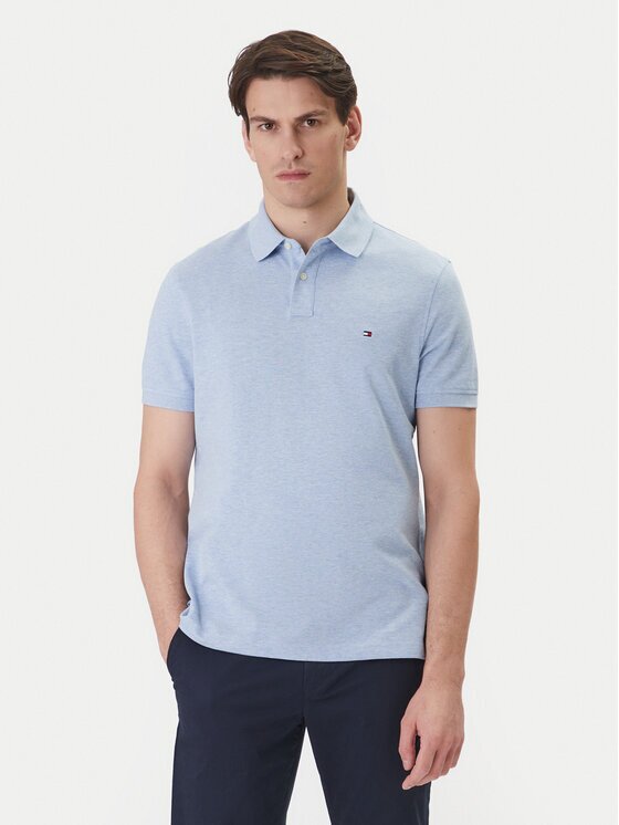 Tommy Hilfiger Tricou polo 1985 MW0MW17770 Albastru celest Regular Fit