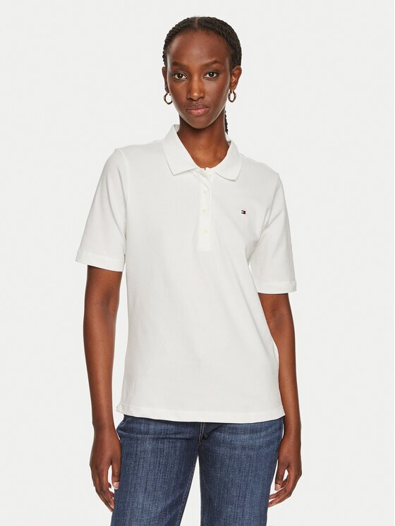 Tommy Hilfiger Tricou polo 1985 WW0WW43224 Écru Regular Fit