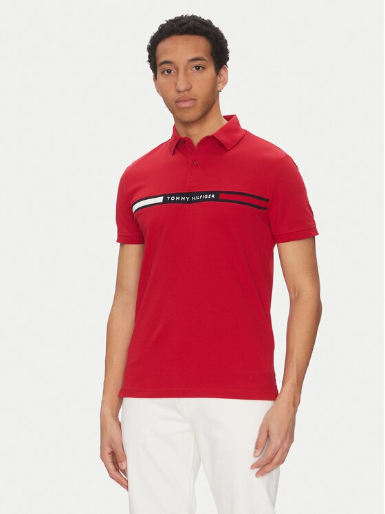 Tommy Hilfiger Tricou polo Chest Insert MW0MW38130 Regular Fit