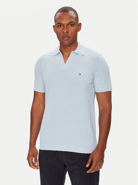 Tommy Hilfiger Tricou polo MW0MW39531 Albastru celest Regular Fit