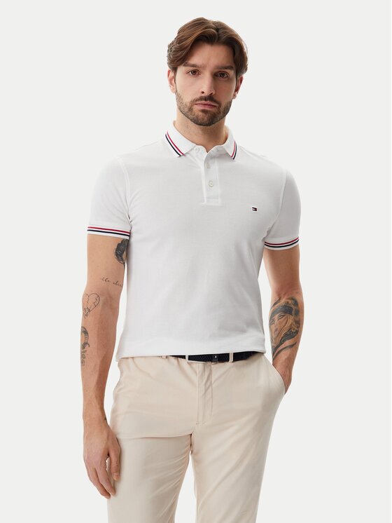 Tommy Hilfiger Tricou polo Tipped MW0MW37346 Slim Fit