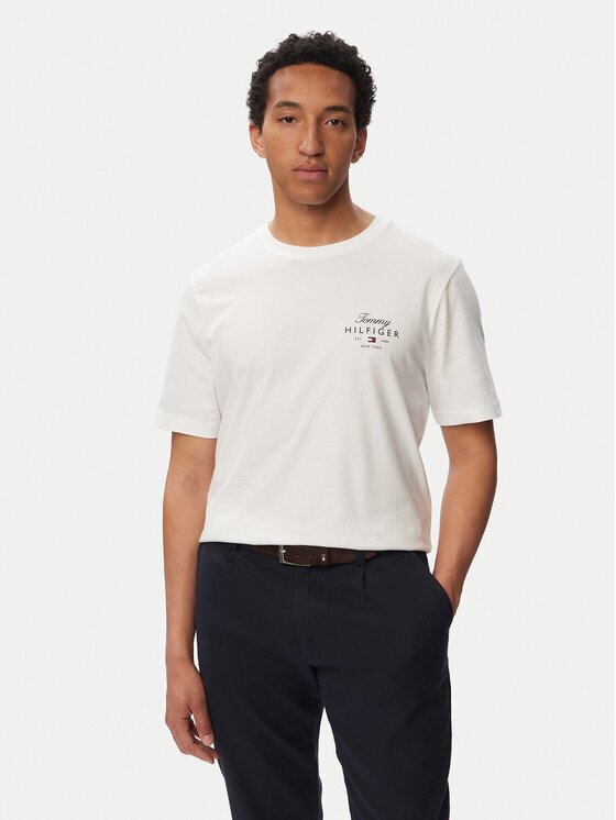 Tommy Hilfiger Tricou Script Stack MW0MW43224 Regular Fit