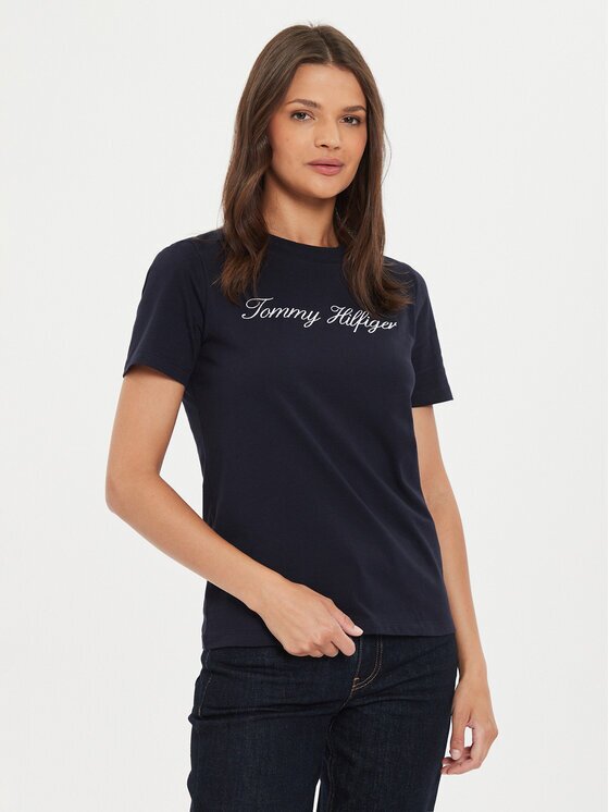 Tommy Hilfiger Tricou Script WW0WW43459 Regular Fit