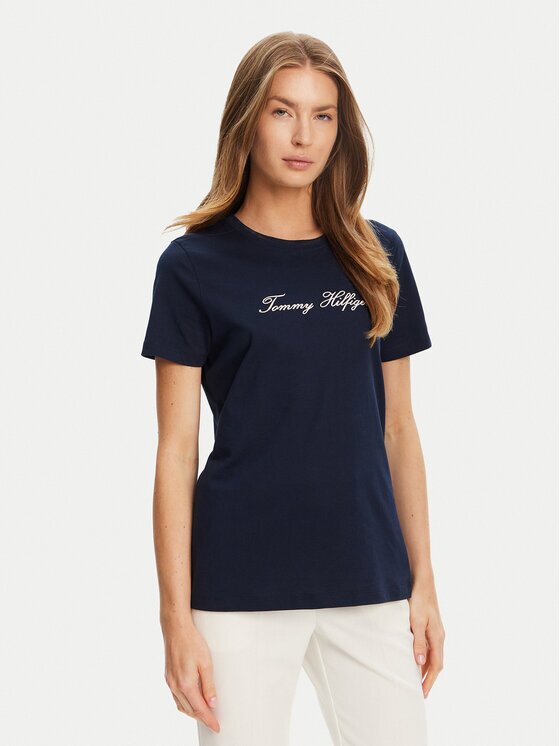 Tommy Hilfiger Tricou Script WW0WW47210 Regular Fit