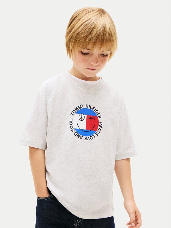 Tommy Hilfiger Tricou Smiley Flag KB0KB10269 Regular Fit
