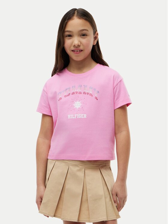 Tommy Hilfiger Tricou Sun Rhinestone KG0KG09458 Regular Fit
