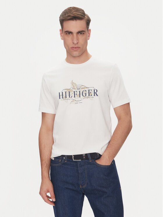 Tommy Hilfiger Tricou Tropical Floral MW0MW39353 Regular Fit