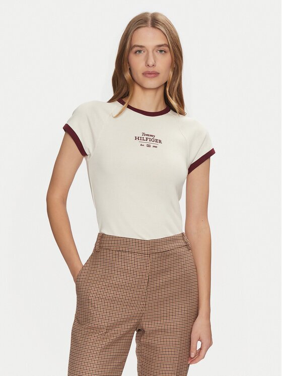 Tommy Hilfiger Tricou WW0WW43898 Slim Fit
