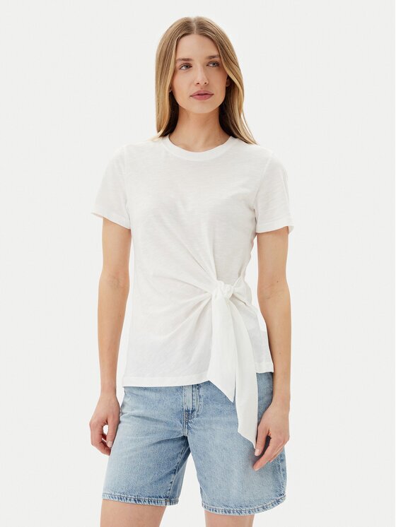 Tommy Hilfiger Tricou WW0WW44559 Écru Regular Fit