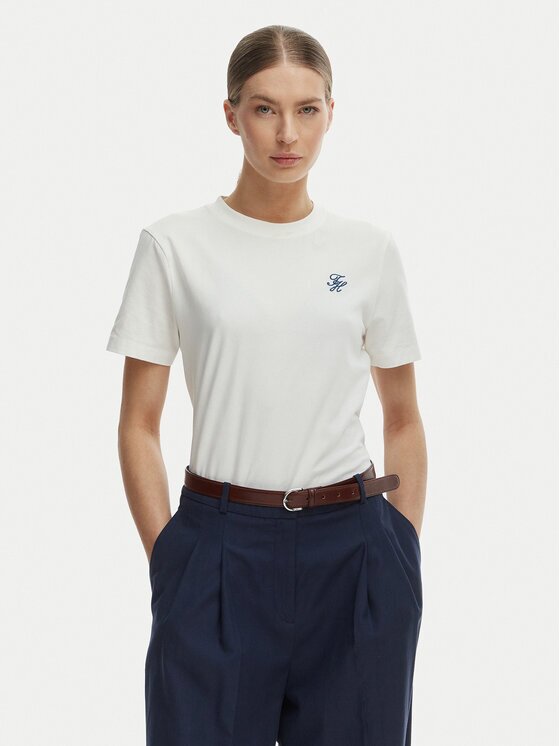 Tommy Hilfiger Tricou WW0WW48699 Écru Regular Fit