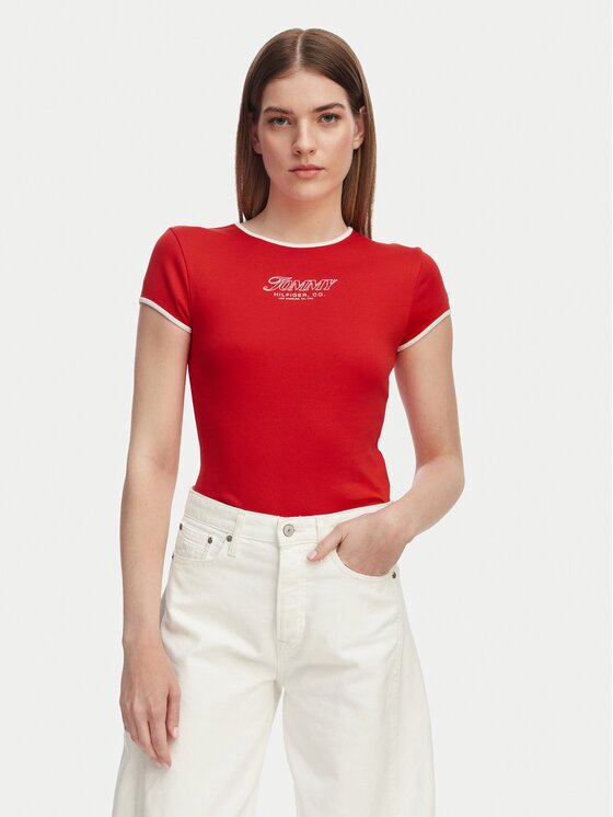 Tommy Hilfiger Tricou WW0WW49245 Slim Fit