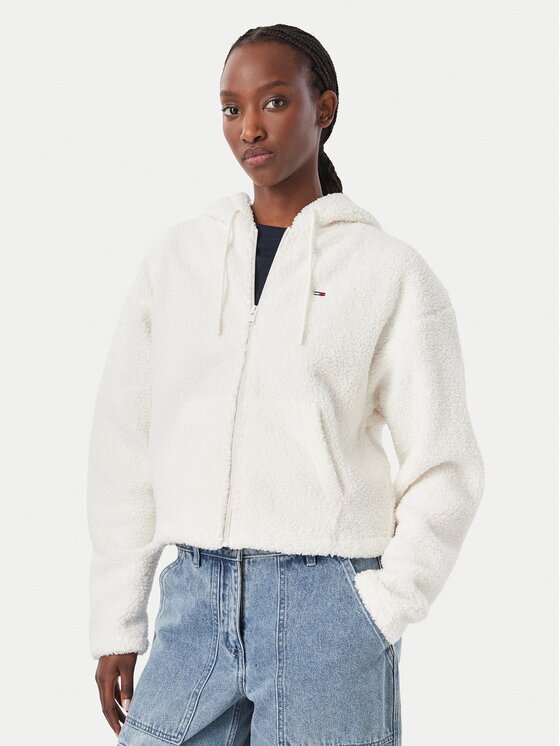 Tommy Jeans Blană sintetică Teddy DW0DW23291 Regular Fit
