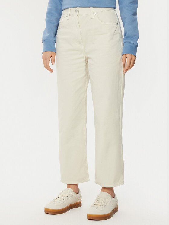 Tommy Jeans Blugi DW0DW19392 Écru Straight Fit