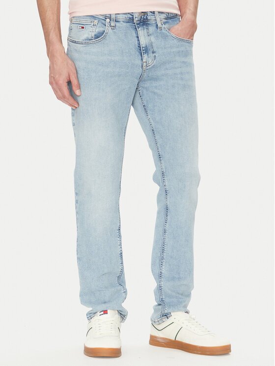 Tommy Jeans Blugi Scanton DM0DM20985 Albastru celest Slim Fit