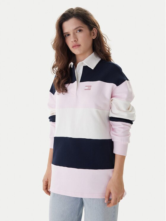 Tommy Jeans Bluză Badge DW0DW21927 Relaxed Fit