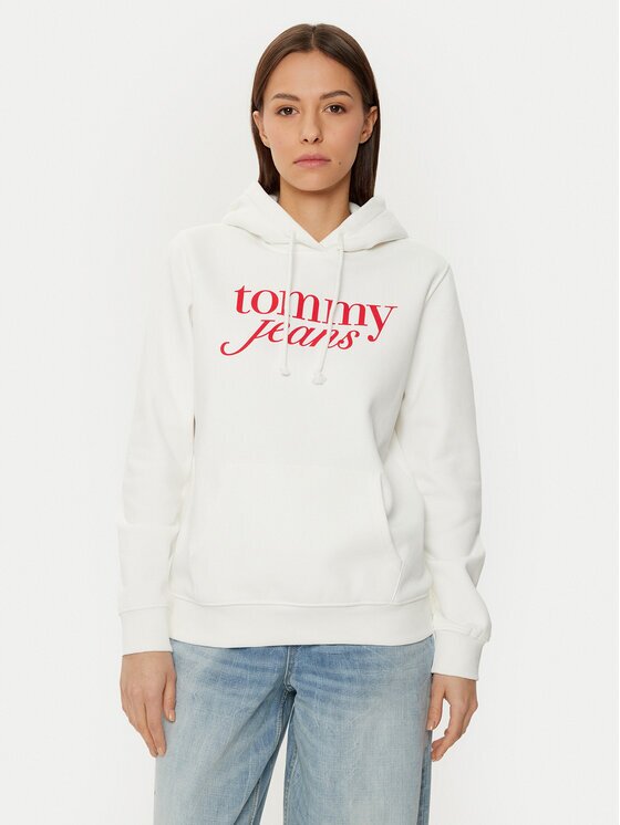 Tommy Jeans Bluză DW0DW20170 Écru Regular Fit