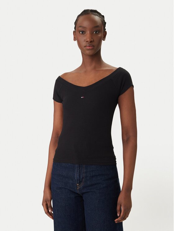 Tommy Jeans Bluză DW0DW22265 Slim Fit