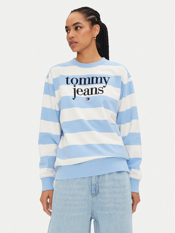 Tommy Jeans Bluză Ess Logo DW0DW19041 Relaxed Fit