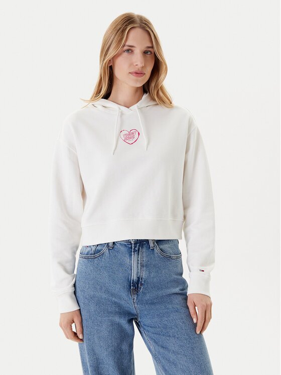 Tommy Jeans Bluză Heart DW0DW21408 Relaxed Fit