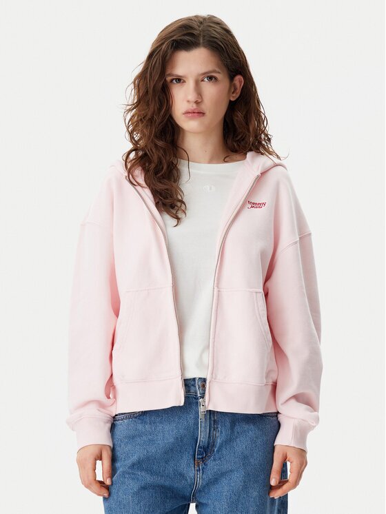 Tommy Jeans Bluză Script Logo DW0DW20303 Boxy Fit