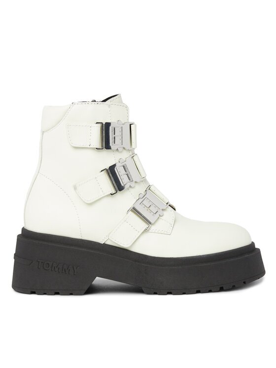 Tommy Jeans Botine Tjw Chunky Boot Hardware EN0EN02443 Écru