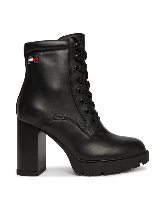 Tommy Jeans Botine Tjw Lace Up High Heel Boots EN0EN03109