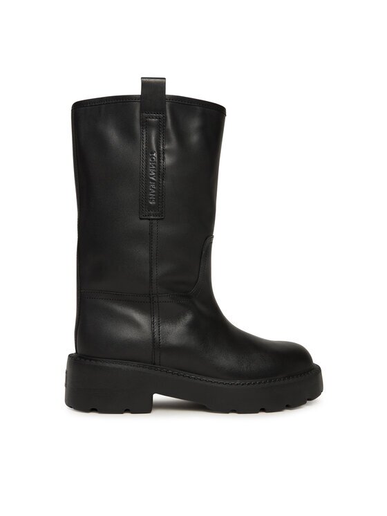 Tommy Jeans Botine Tjw Leather Mid Tubular Boot EN0EN02834