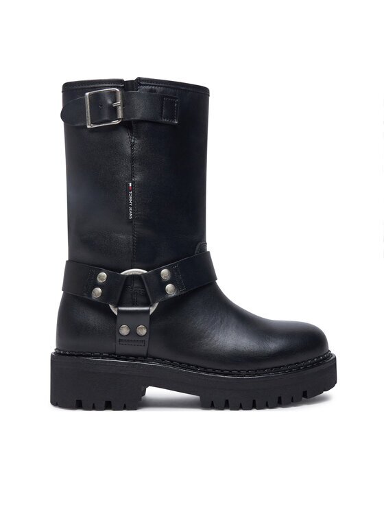 Tommy Jeans Botine Tjw Urban Biker Boot Leather EN0EN02728
