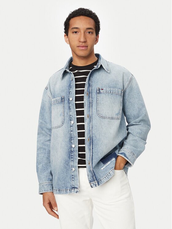 Tommy Jeans cămașă de blugi DM0DM23269 Relaxed Fit