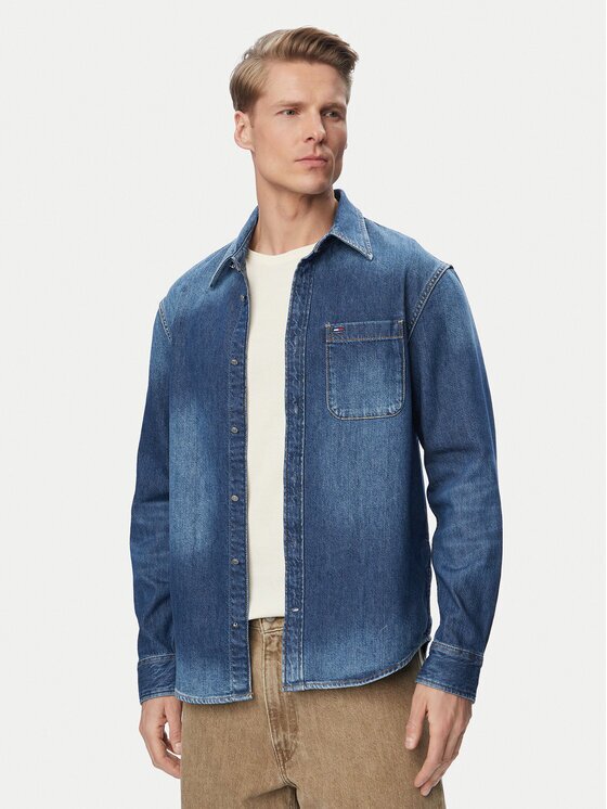 Tommy Jeans cămașă de blugi DM0DM23390 Regular Fit