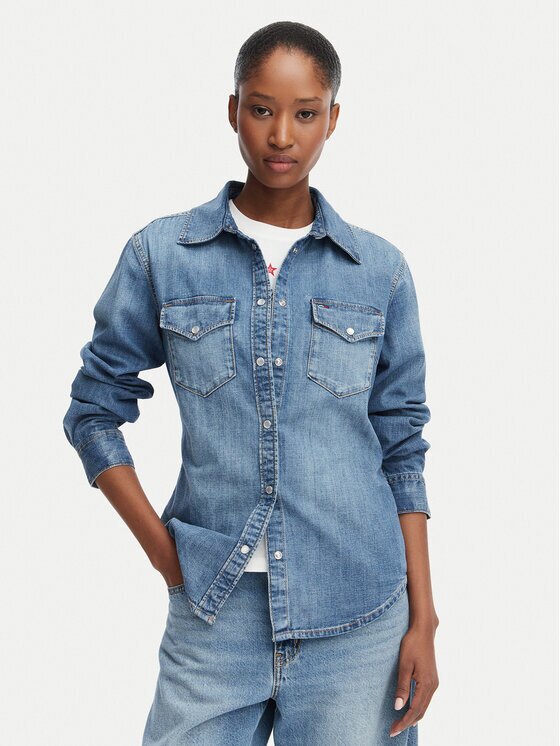 Tommy Jeans cămașă de blugi DW0DW23486 Regular Fit