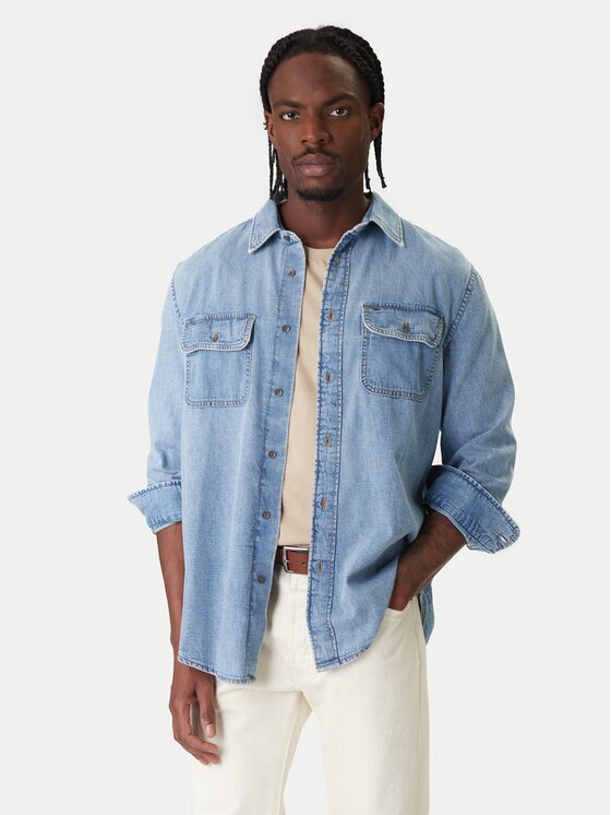Tommy Jeans cămașă de blugi Western DM0DM22304 Relaxed Fit