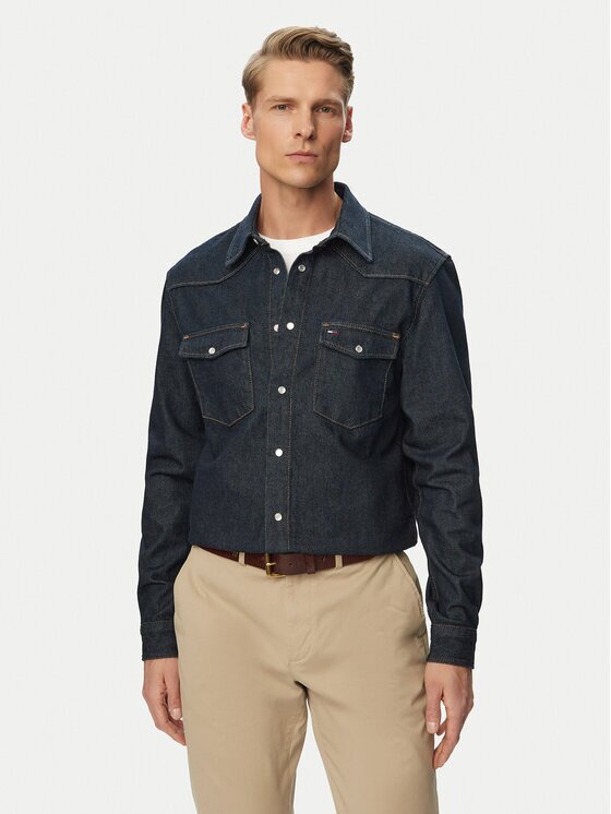 Tommy Jeans cămașă de blugi Western DM0DM23022 Regular Fit