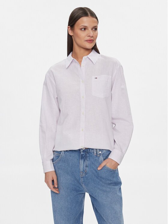 Tommy Jeans Cămașă DW0DW17737 Boxy Fit