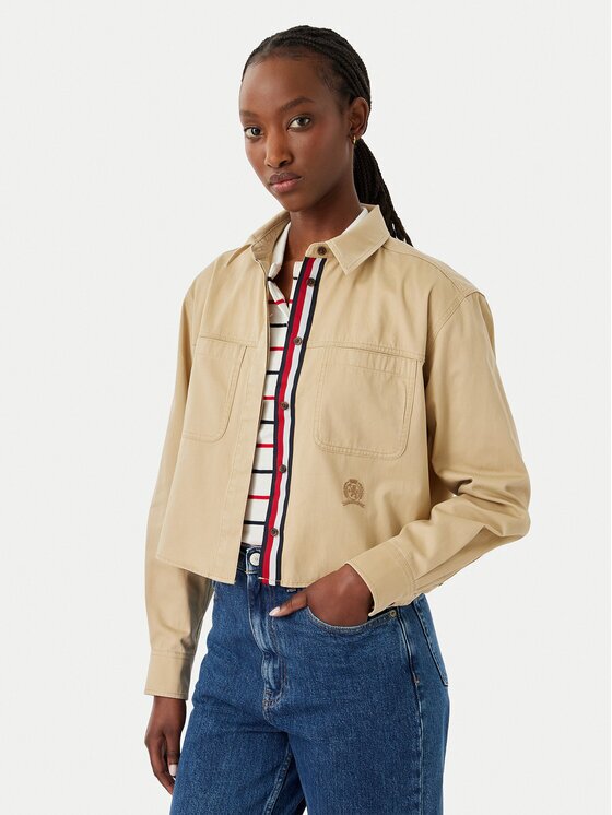 Tommy Jeans Cămașă DW0DW22942 Cropped Fit