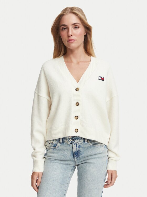 Tommy Jeans Cardigan Fluffy Badge DW0DW23830 Regular Fit