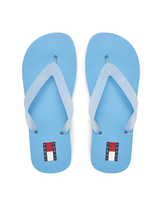 Tommy Jeans Flip flop Tjw Logo Flip Flop EN0EN02447 Albastru celest