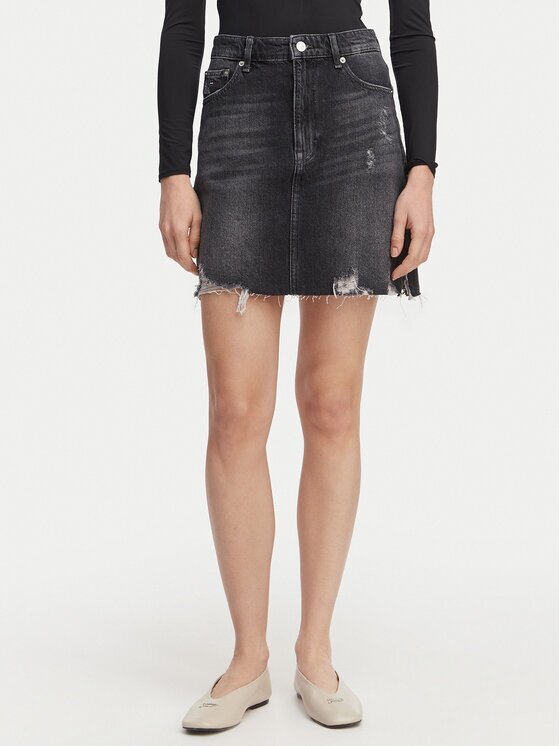 Tommy Jeans Fustă de blugi DW0DW22715 Mom Fit